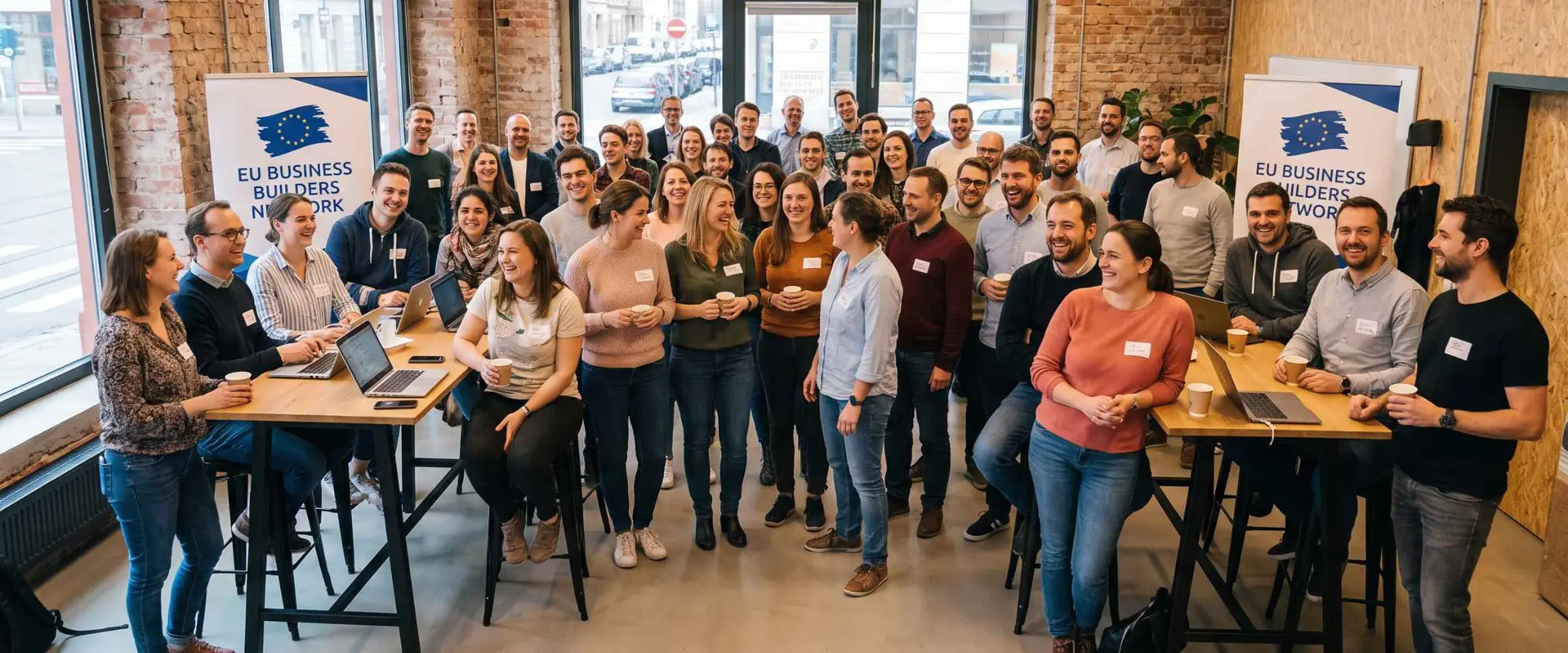 European founders and business owners from many countries gathered together at a EuroFounders meetup